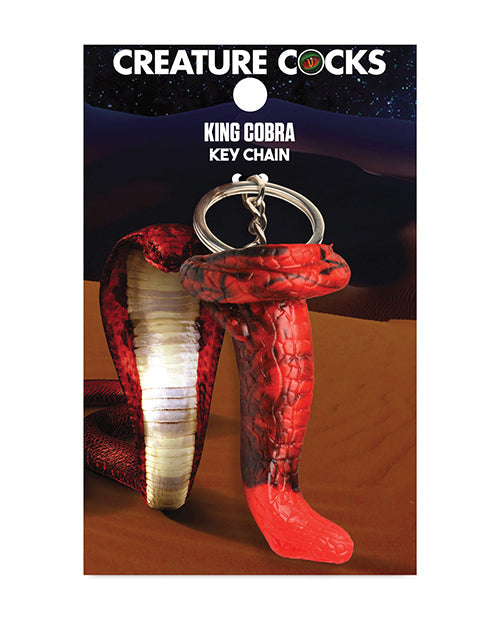 Creature Cocks Creature Cocks King Cobra Silicone Key Chain - Black/Red