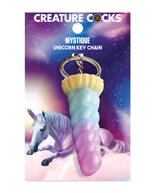 Creature Cocks Creature Cocks Mystique Unicorn Silicone Key Chain - Multi Color