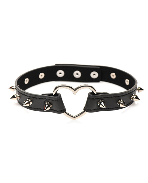 Master Series Master Series Spiked Heart Choker - Black