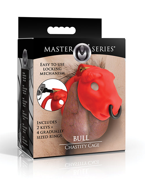 Master Series Master Series Bull Chastity Cage - Red