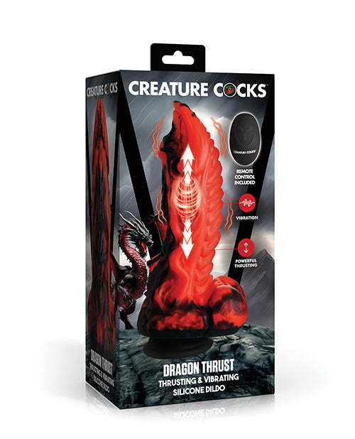 Creature Cocks Creature Cocks Dragon Thrust Thrusting & Vibrating Silicone Dildo