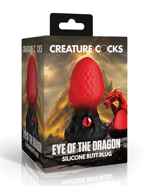 Creature Cocks Creature Cocks - Eye of the Dragon Silicone Butt Plug - Red