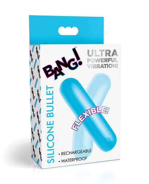 Bang! Bang! Flexible Silicone Bullet - Blue
