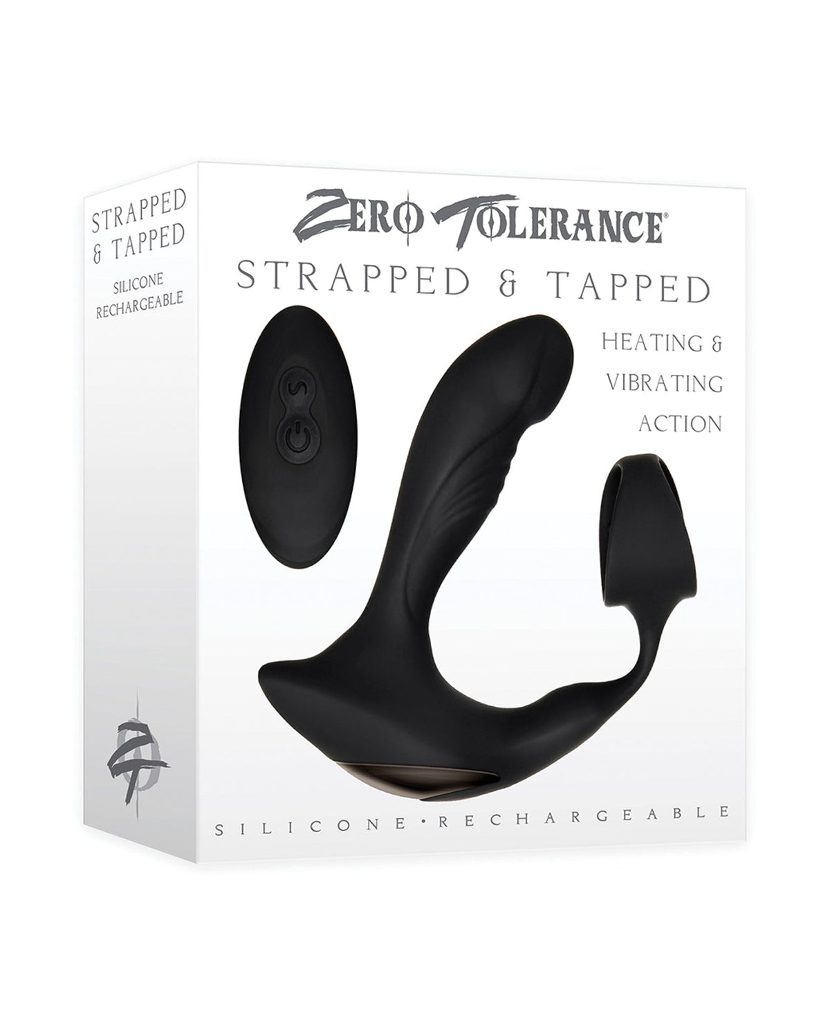 Zero Tolerance Zero Tolerance Strapped & Tapped Rechargeable Prostate Vibrator - Black