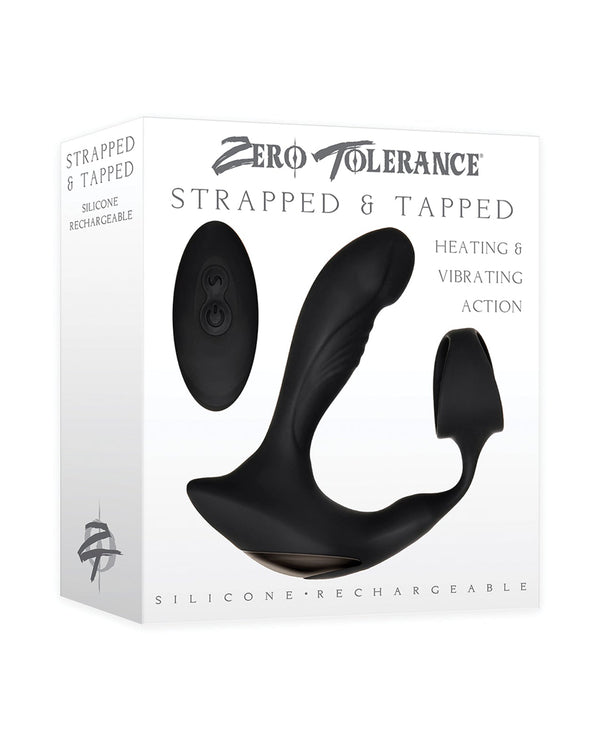 Zero Tolerance Zero Tolerance Strapped & Tapped Rechargeable Prostate Vibrator - Black